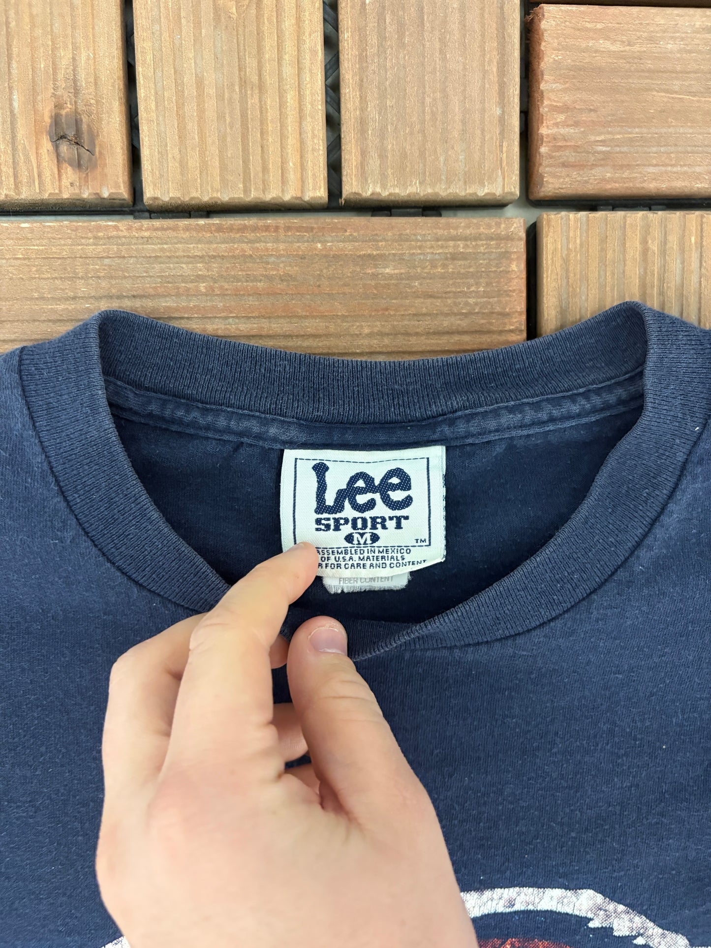 Chicago Bears Graphic Tee | Size Medium | Vintage 1990s NFL Football Blue T-Shirt |