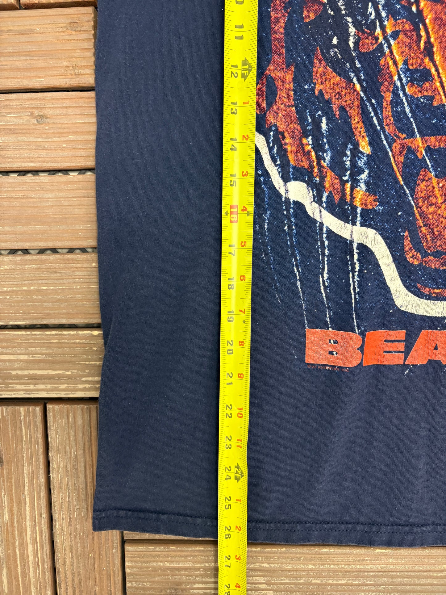 Chicago Bears Graphic Tee | Size Medium | Vintage 1990s NFL Football Blue T-Shirt |