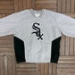 Chicago White Sox Stitched Graphic Windbreaker | Size X-Large | Vintage 1990s MLB Baseball Grey Jacket |