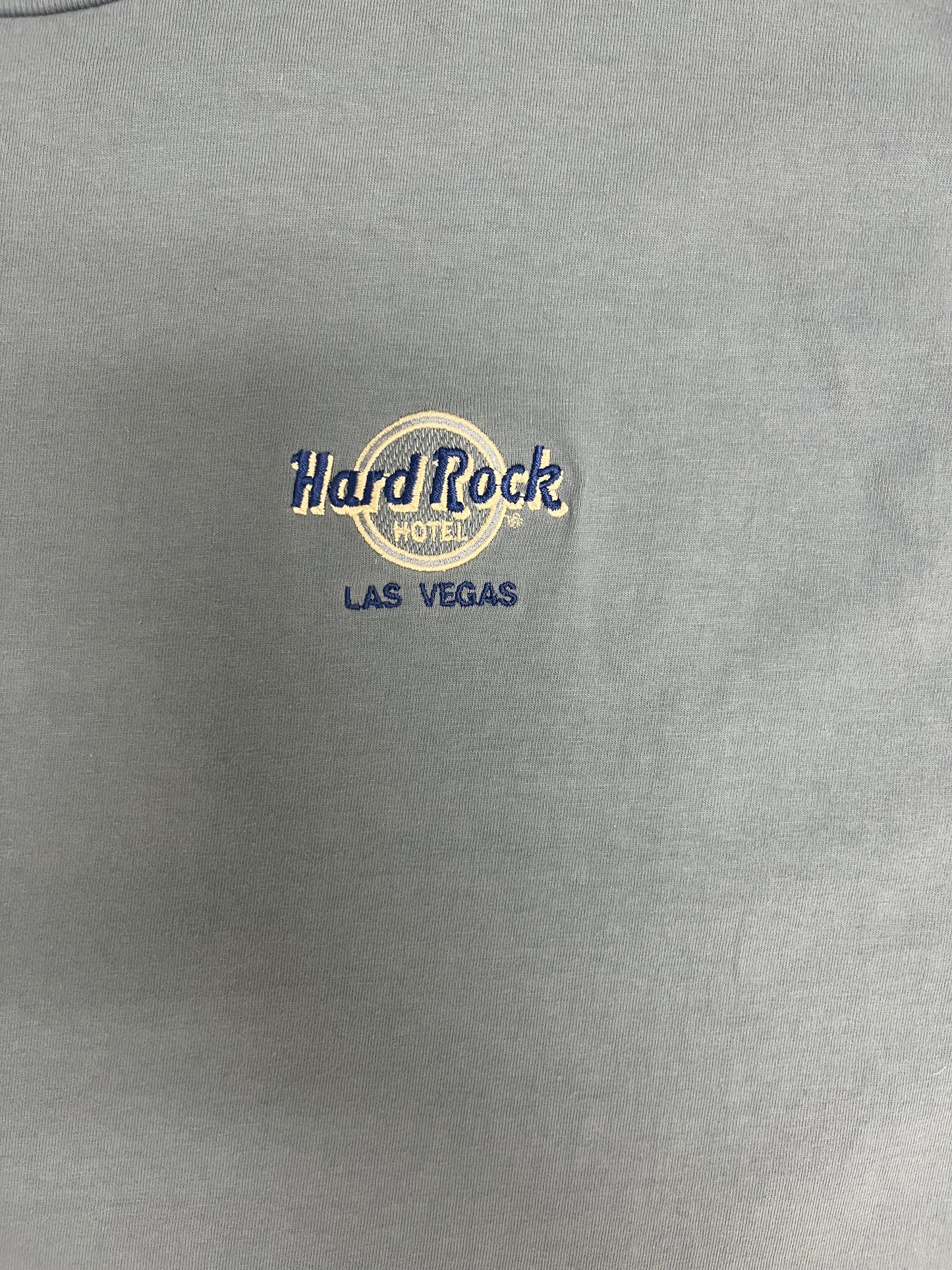 Hard Rock Hotel Las Vegas Graphic Tee | Size X-Large | Vintage 1990s Promotional Blue T-Shirt |