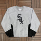 Chicago White Sox Stitched Graphic Windbreaker | Size X-Large | Vintage 1990s MLB Baseball Grey Jacket |
