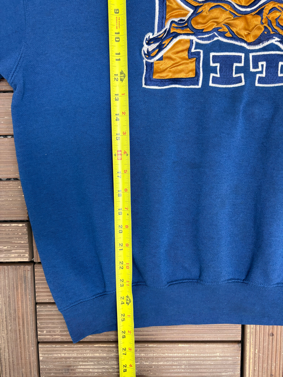 Pitt Panthers Stitched Graphic Crewneck | Size X-Large | Vintage 1990s Starter College Blue Sweater |