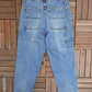 Mecca Blue Denim Carpenter Jeans | Size 38 x 30 | Vintage 2000s Branded Workwear Blue Jeans |