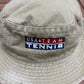 USA Tennis Embroidered Bucket Hat | Size S/M | Vintage 2000s Beige Bucket Hat |