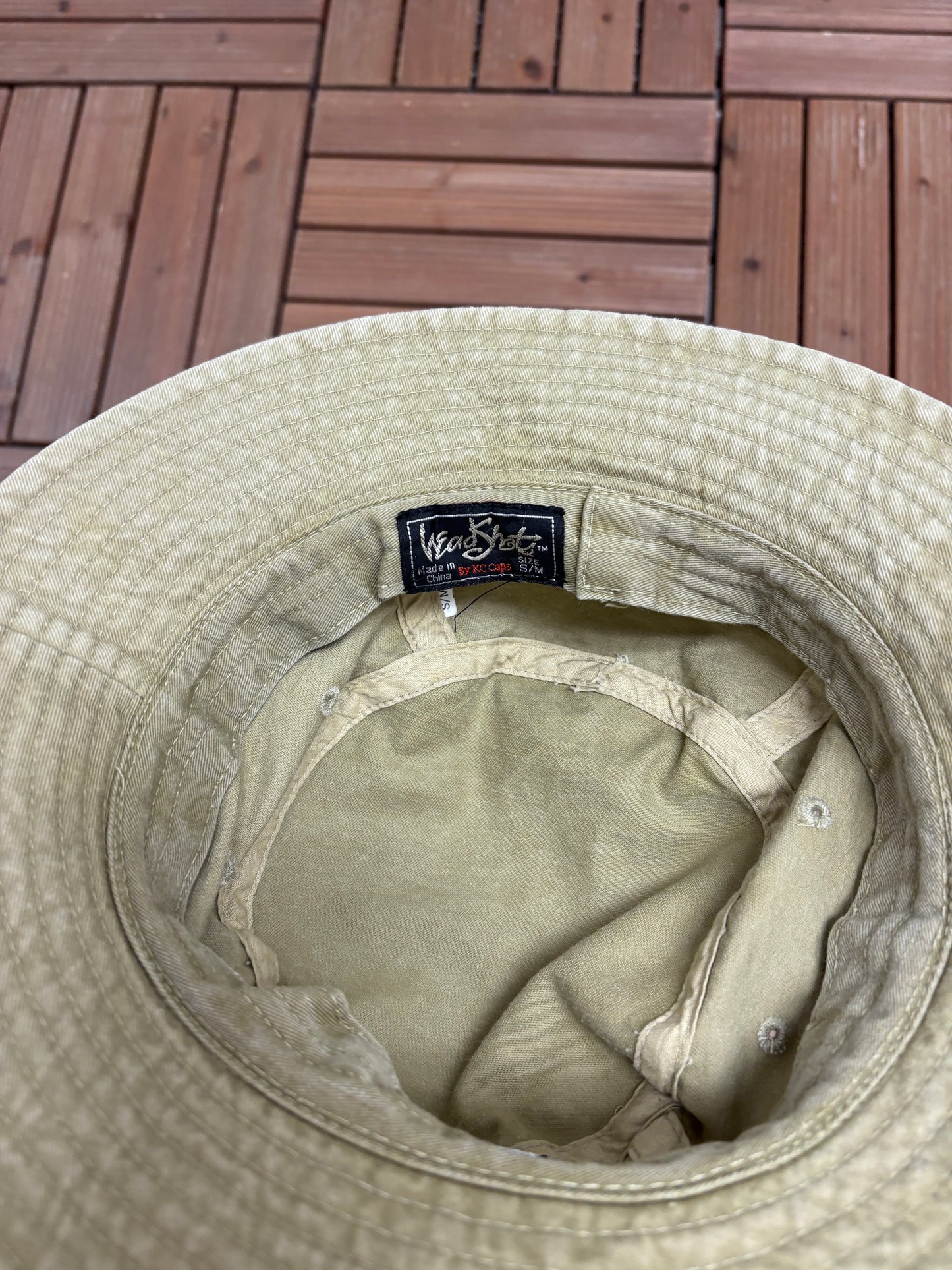 USA Tennis Embroidered Bucket Hat | Size S/M | Vintage 2000s Beige Bucket Hat |