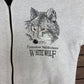 Canadian Wilderness White Wolf Graphic Hoodie | Size XX-Large | Vintage 1990s Animal Grey Sweater |