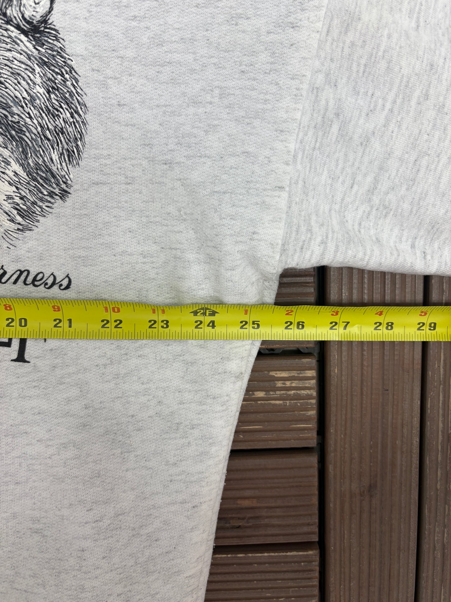 Canadian Wilderness White Wolf Graphic Hoodie | Size XX-Large | Vintage 1990s Animal Grey Sweater |