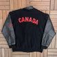 Canada National Curling Team 2005 Graphic Jacket | Size Small | Vintage 2000s Varsity Black Jacket |