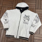 Canadian Wilderness White Wolf Graphic Hoodie | Size XX-Large | Vintage 1990s Animal Grey Sweater |