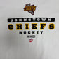 Johnstown Chiefs Hockey Graphic Tee | Size X-Large | Vintage 2000s ECHL Hockey White T-Shirt |