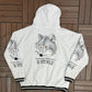 Canadian Wilderness White Wolf Graphic Hoodie | Size XX-Large | Vintage 1990s Animal Grey Sweater |