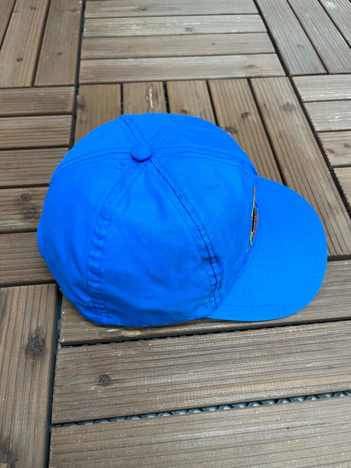 Lake Tahoe Embroidered Graphic Hat | Snap Back | Vintage 1990s Tourist Blue Cap |