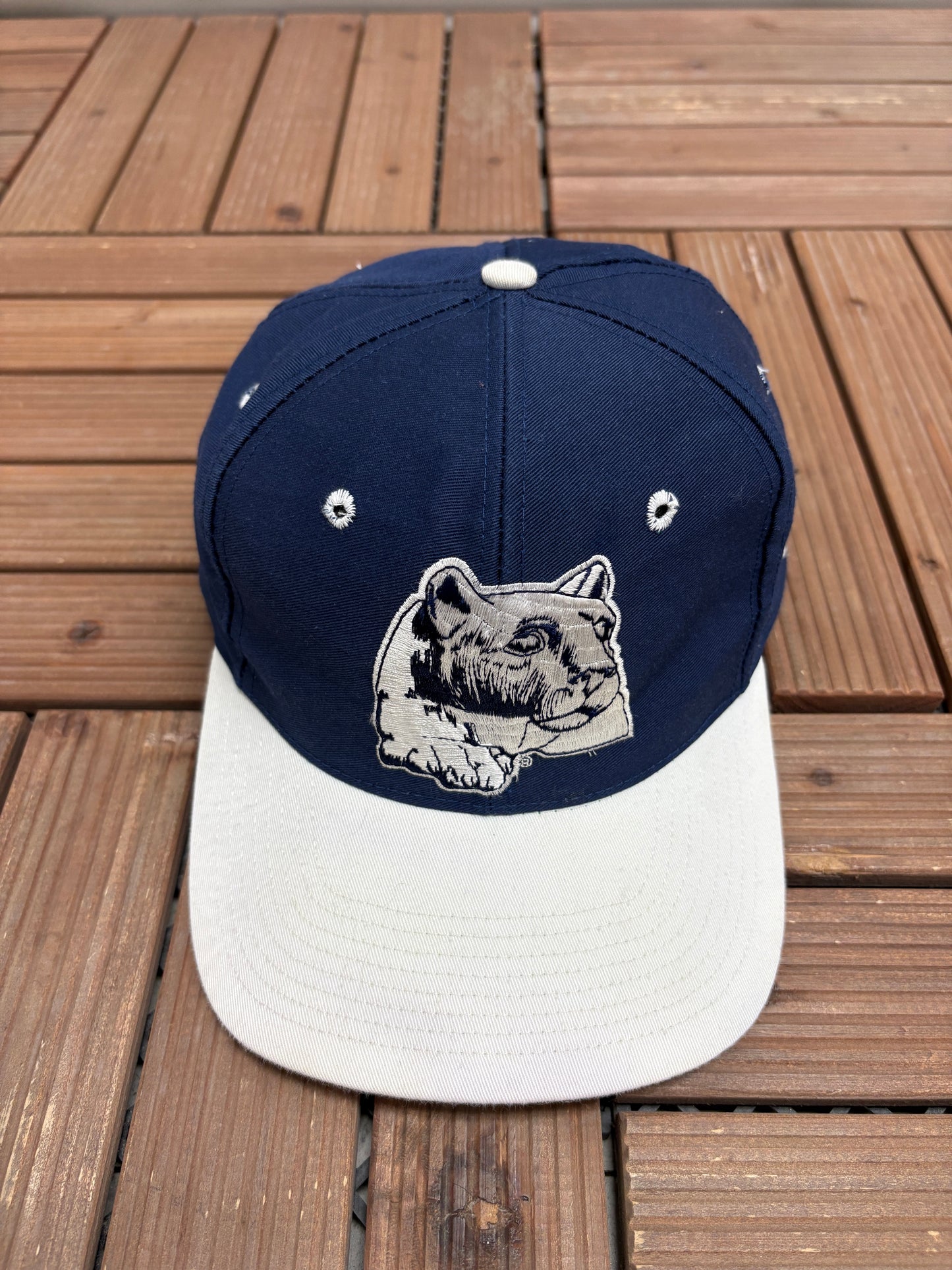 Penn State Nittany Lions Graphic Hat | Size 7 1/8 | Vintage 1990s College Blue Cap |