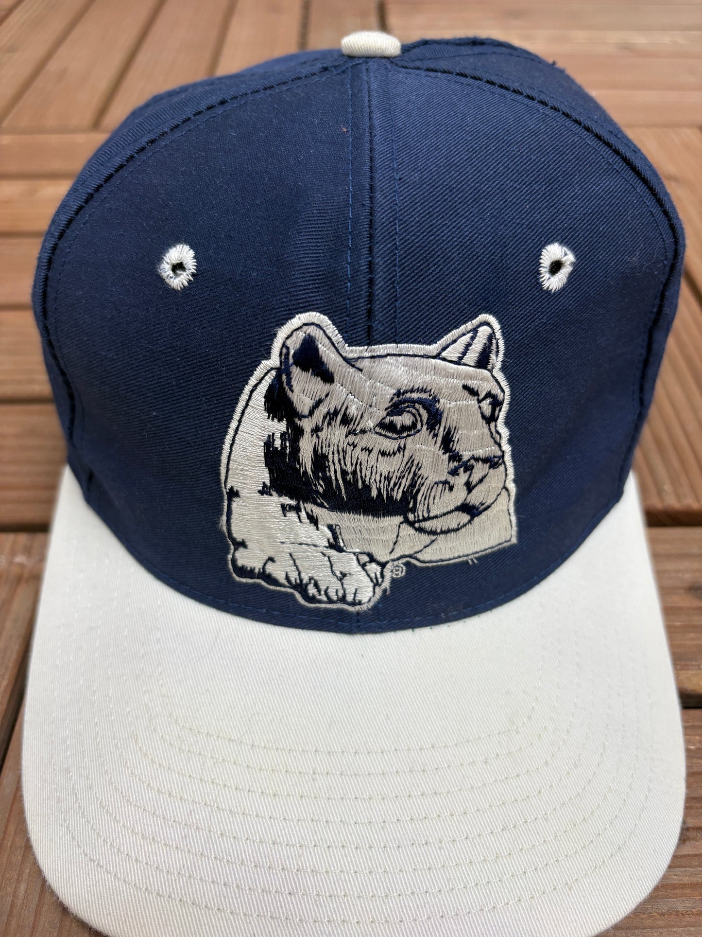 Penn State Nittany Lions Graphic Hat | Size 7 1/8 | Vintage 1990s College Blue Cap |