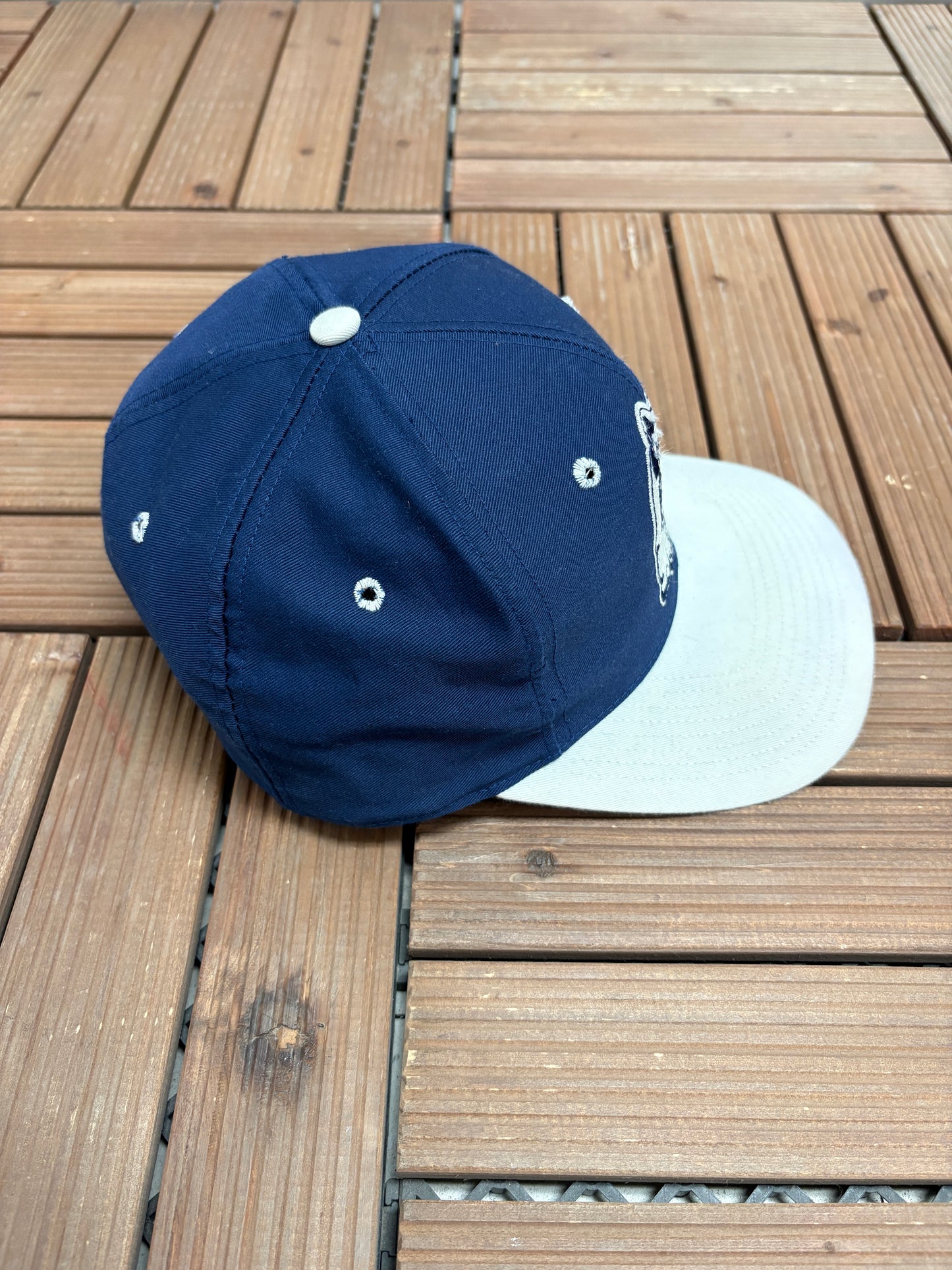 Penn State Nittany Lions Graphic Hat | Size 7 1/8 | Vintage 1990s College Blue Cap |