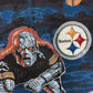 Pittsburgh Steelers Woven Throw Blanket | 54" x 42" | Vintage 1990s NFL Football Tapestry |