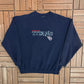 Tennessee Titans Embroidered Graphic Crewneck | Size Medium | Vintage 1990s NFL Football Blue Sweater |