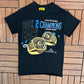 Chinatown Market Back 2 Back Champions Graphic Tee | Size Small | Modern Branded Black T-Shirt |