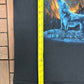 Wolves Howling Scenic Graphic Tee | Size X-Large | Vintage 2000s Animal Black T-Shirt |