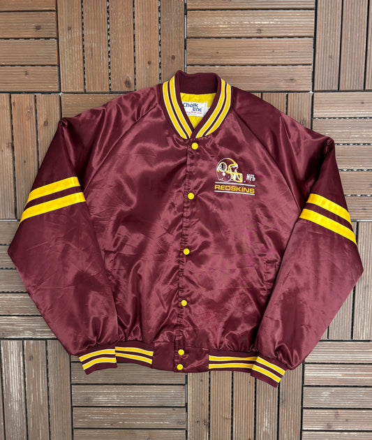 Washington Redskins Graphic Jacket | Size X-Large | Vintage 1980s NFL Football Red Jacket |