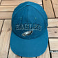 Philadelphia Eagles Stitched Graphic Hat | Snap Back | Vintage 1990s NFL Football Green Cap |