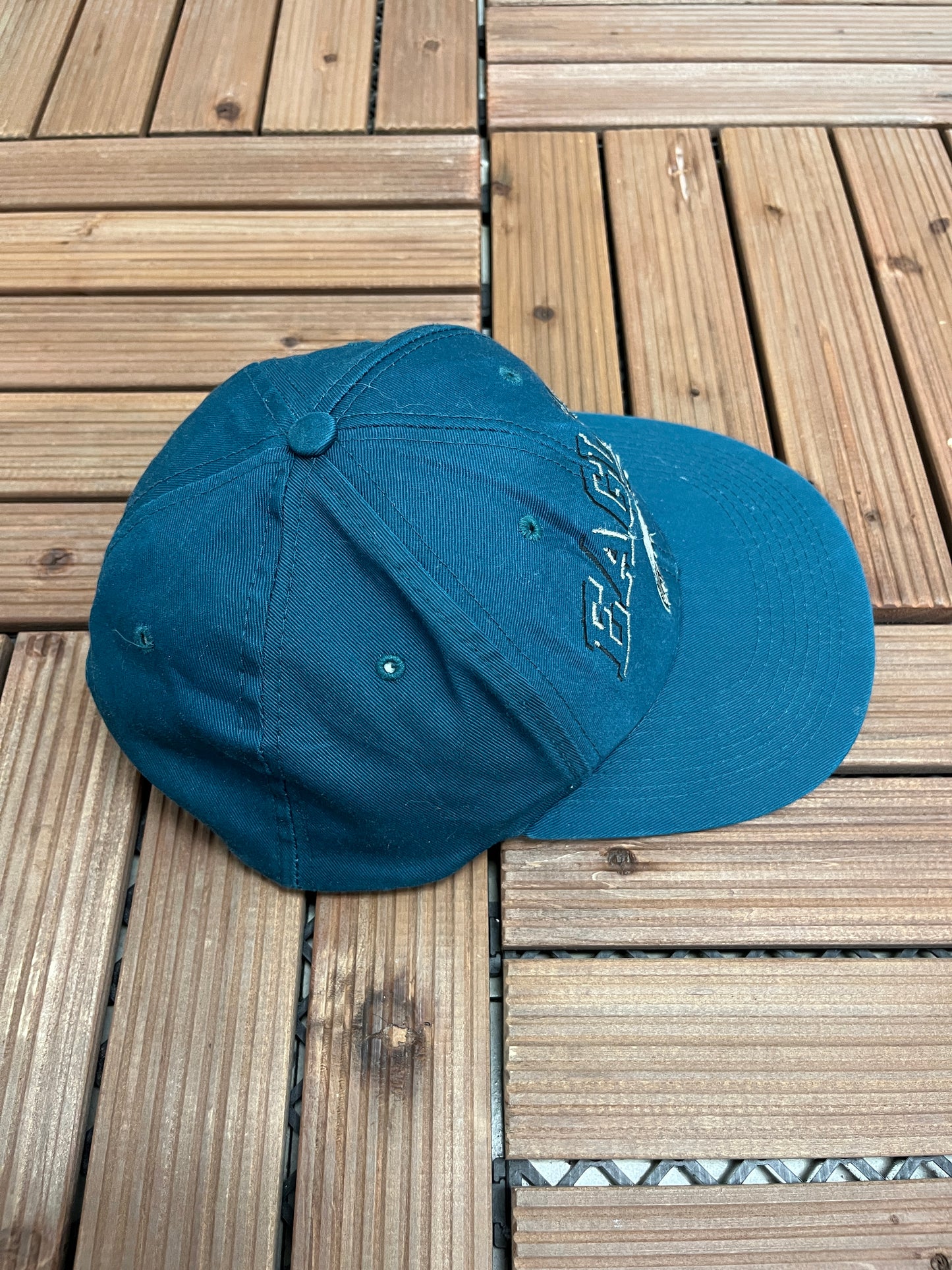 Philadelphia Eagles Stitched Graphic Hat | Snap Back | Vintage 1990s NFL Football Green Cap |