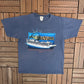 Grand Princess Cruises Inaugural Season 1998 Graphic Tee | Size Large | Vintage 1990s Promotional Blue T-Shirt |