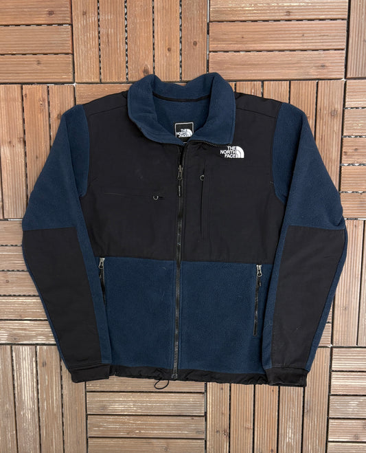 The North Face Denali Graphic Fleece Sweater | Size Small | Vintage 2000s Branded Blue Zip Up Sweater |