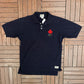 Canada Olympic Team Embroidered Graphic Tee | Size Large | Vintage 2000s Blue Collared T-Shirt |