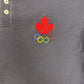 Canada Olympic Team Embroidered Graphic Tee | Size Large | Vintage 2000s Blue Collared T-Shirt |