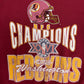 Washington Redskins Super Bowl XXVI Graphic Crewneck | Size Medium | Vintage 1990s NFL Football Red Sweater |