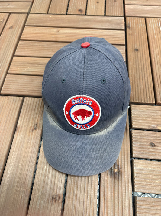 Buffalo Bills Graphic Hat | Strap Back | Vintage 2000s NFL Football Blue Cap |