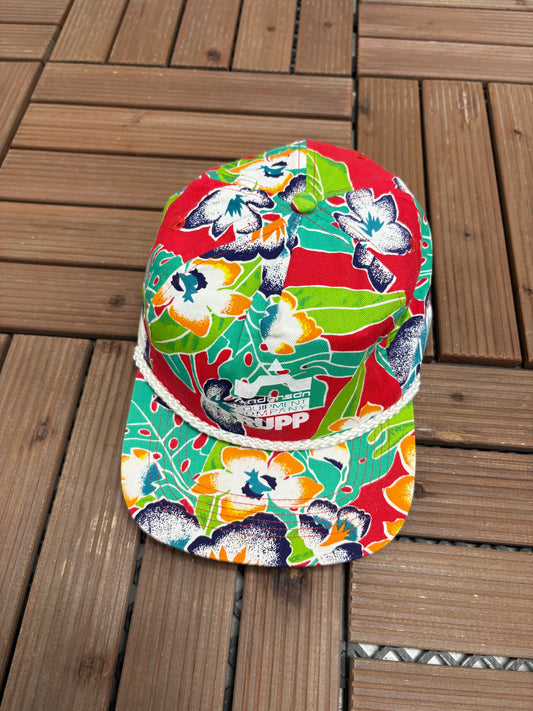 Anderson Equipment Company Rupp Graphic Hat | Snap Back | Vintage 1990s Promotional Red Cap |