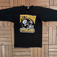 Pittsburgh Steelers Graphic Tee | Size Medium | Vintage 1980s NFL Football Black T-Shirt |