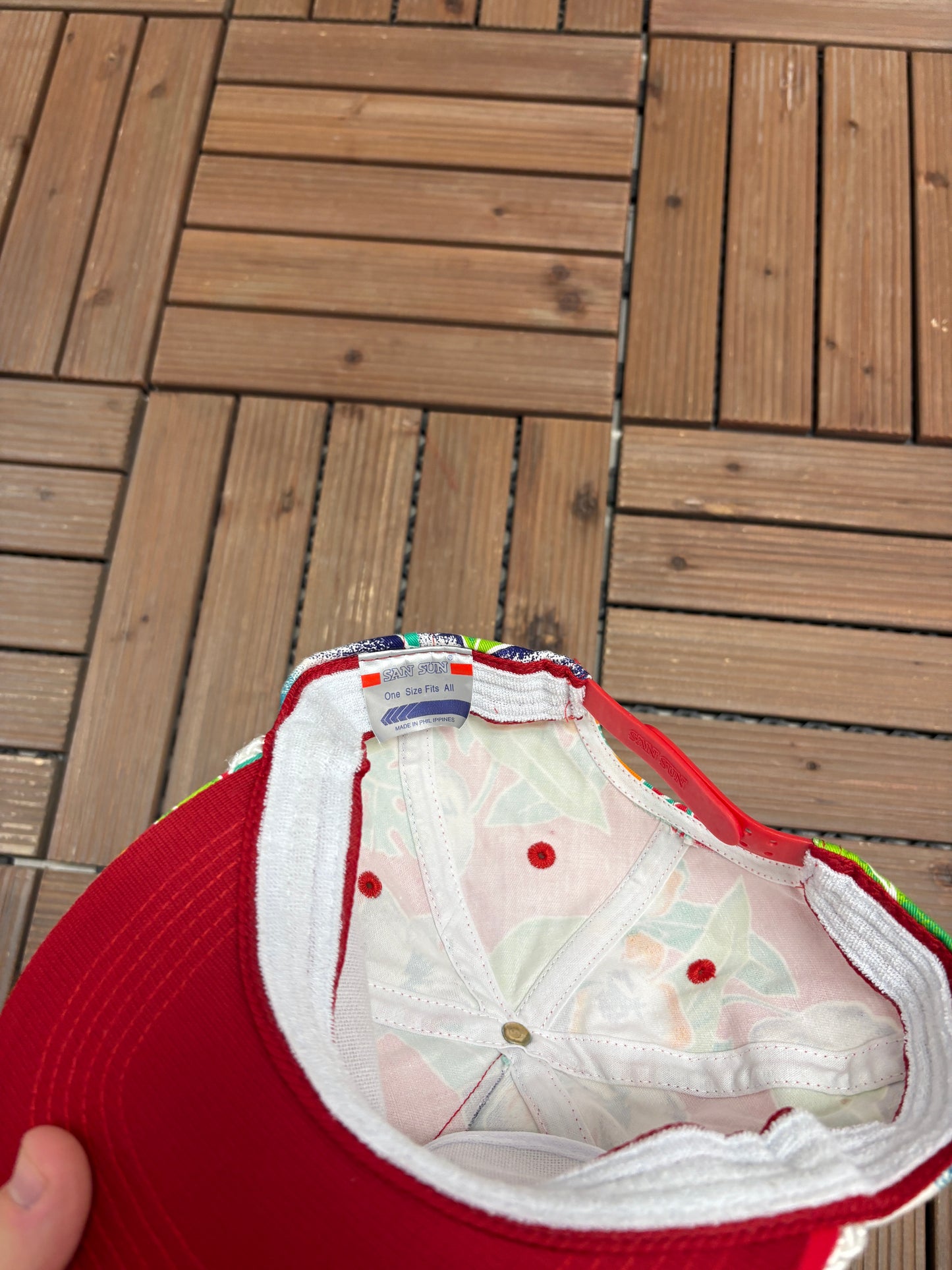 Anderson Equipment Company Rupp Graphic Hat | Snap Back | Vintage 1990s Promotional Red Cap |