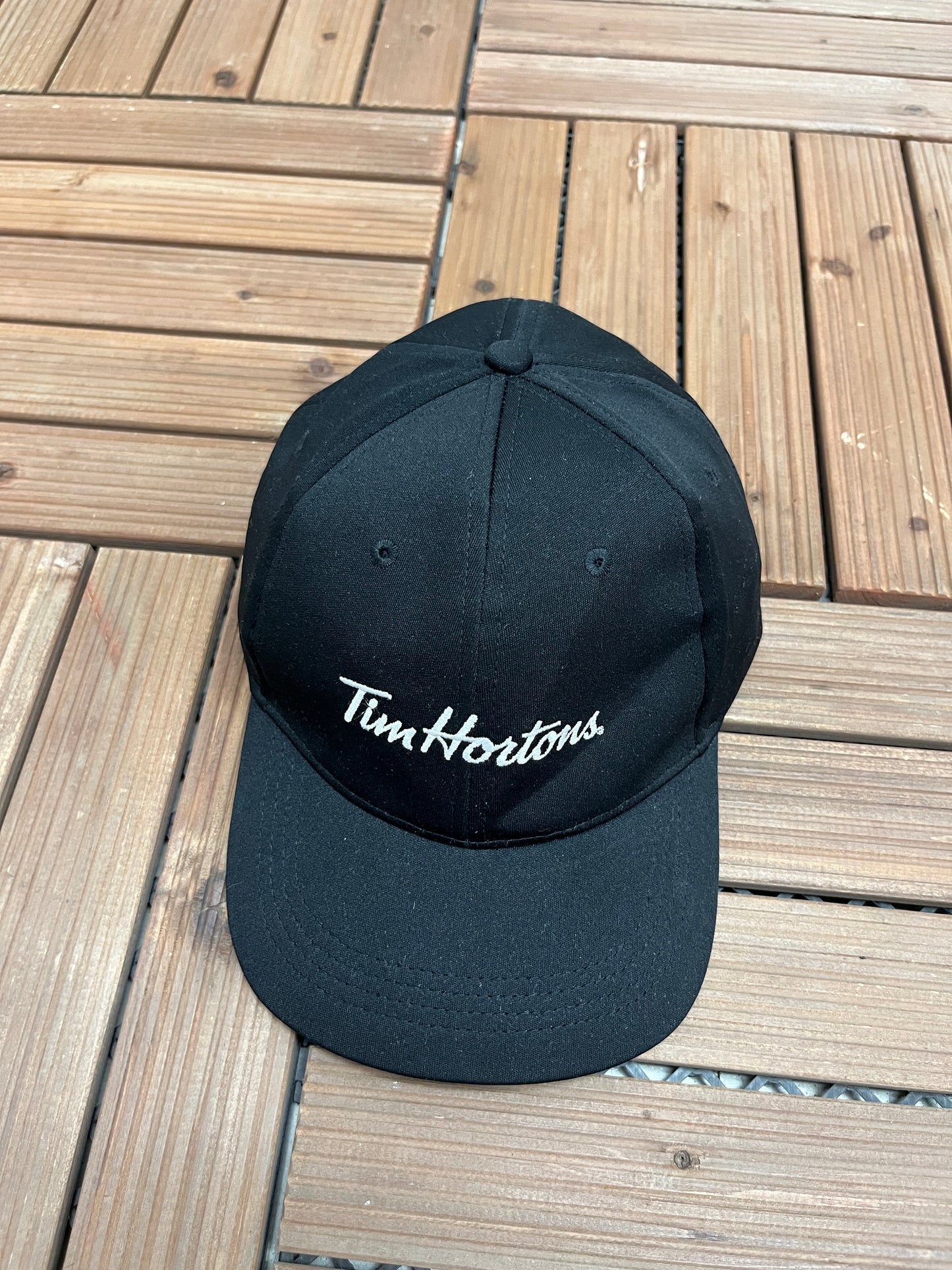 Tim Hortons Embroidered Graphic Hat | Metal Clasp | Vintage 2000s Promotional Cap |