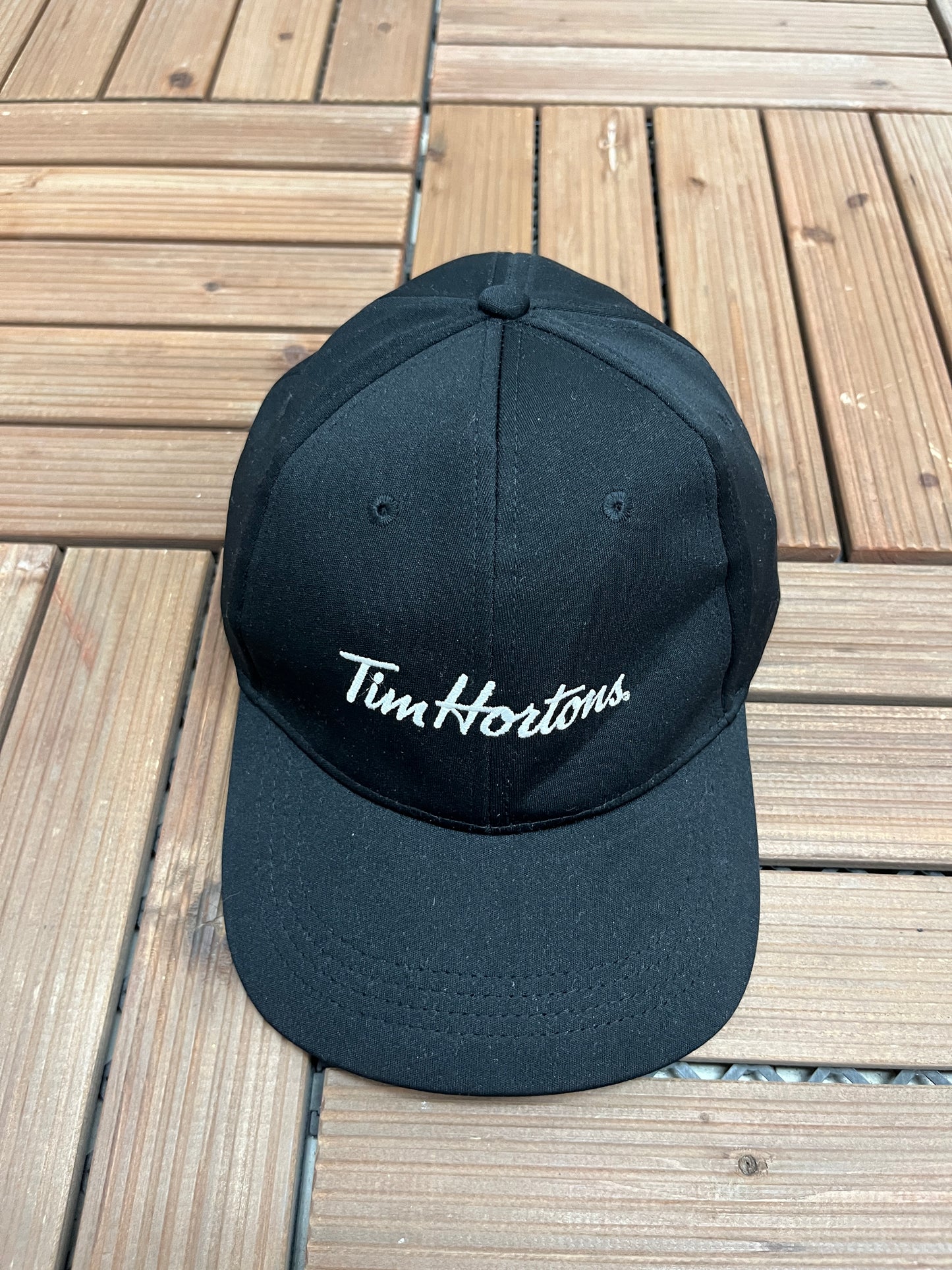 Tim Hortons Embroidered Graphic Hat | Metal Clasp | Vintage 2000s Promotional Cap |