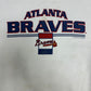 Atlanta Braves Graphic Crewneck | Size XX-Large | Vintage 2000s MLB Baseball White Sweater |