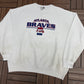 Atlanta Braves Graphic Crewneck | Size XX-Large | Vintage 2000s MLB Baseball White Sweater |