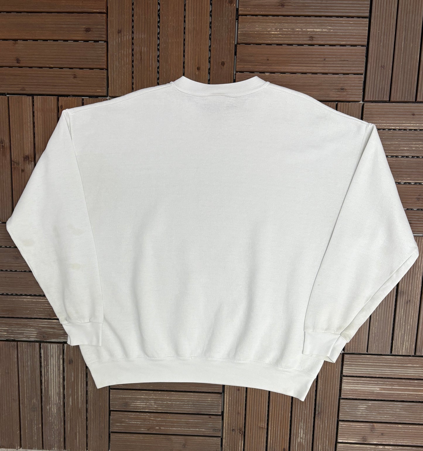 Atlanta Braves Graphic Crewneck | Size XX-Large | Vintage 2000s MLB Baseball White Sweater |