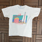 Charleston Aaaahh Graphic Tee | Size Large | Vintage 1990s Tourist Made in USA White T-Shirt |