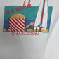 Charleston Aaaahh Graphic Tee | Size Large | Vintage 1990s Tourist Made in USA White T-Shirt |