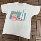 Charleston Aaaahh Graphic Tee | Size Large | Vintage 1990s Tourist Made in USA White T-Shirt |