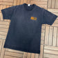 Miami Hurricanes Embroidered Graphic Tee | Size X-Large | Vintage 1990s College Black T-Shirt |