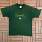 Green Bay Packers Embroidered Graphic Tee | Size Large | Vintage 1990s NFL Football Single Stitch Green T-Shirt |