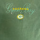 Green Bay Packers Embroidered Graphic Tee | Size Large | Vintage 1990s NFL Football Single Stitch Green T-Shirt |