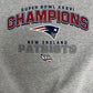 New England Patriots Super Bowl XXXVI Champions Graphic Crewneck | Size X-Large | Vintage 2000s NFL Football Grey Sweater |