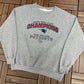 New England Patriots Super Bowl XXXVI Champions Graphic Crewneck | Size X-Large | Vintage 2000s NFL Football Grey Sweater |