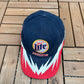 Miller Lite Racing Rusty Wallace NASCAR Embroidered Hat | Strap Back | Vintage 2000s Racing Blue Cap |