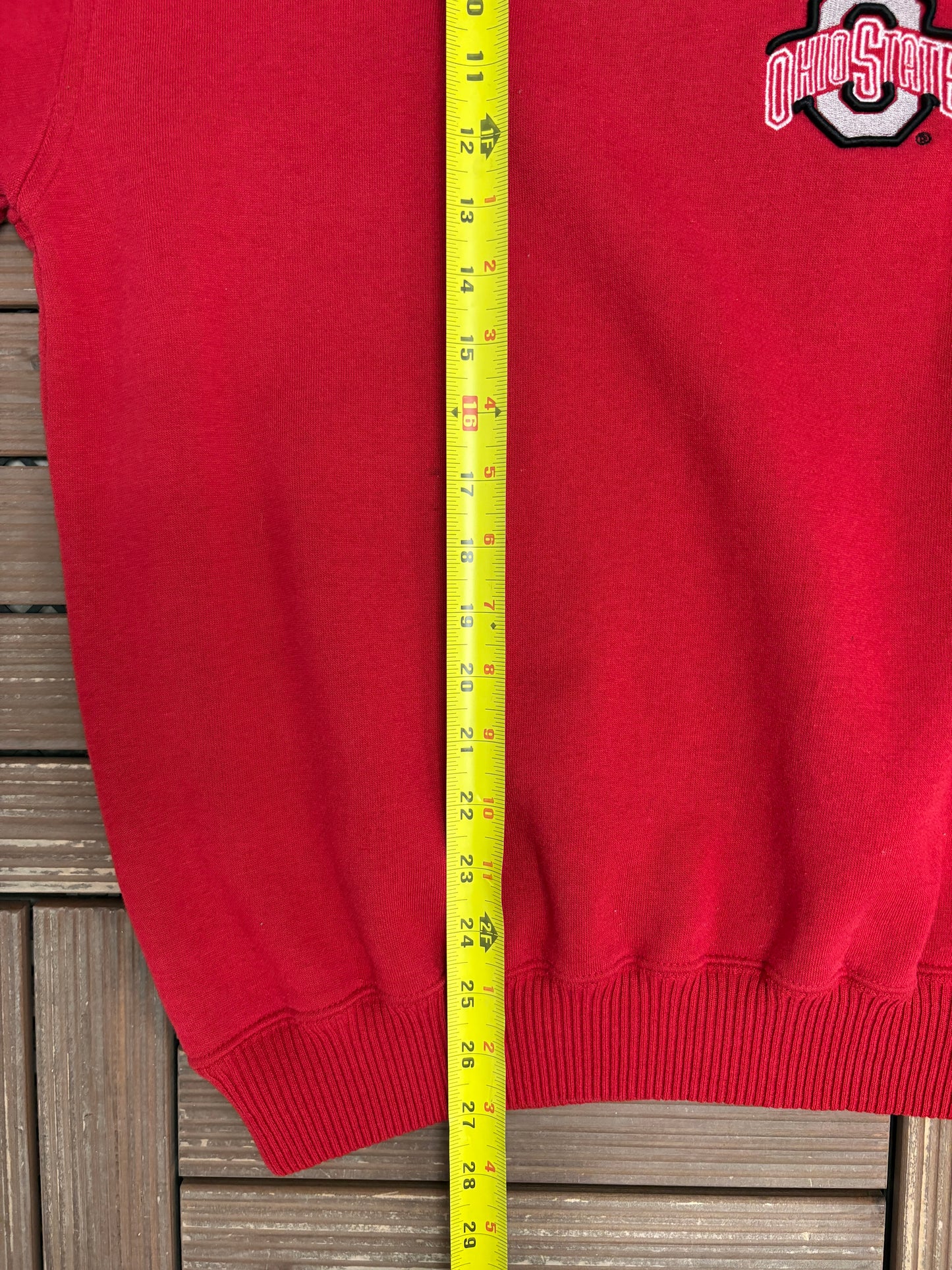 Ohio State Buckeyes Stitched Graphic Crewneck | Size X-Large | Vintage 1990s College Red Sweater |